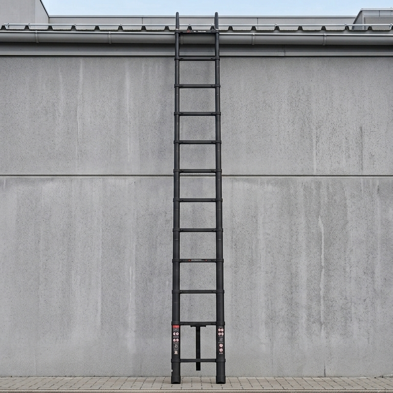 Échelle télescopique 3,8 m aluminium noire | Altiplie